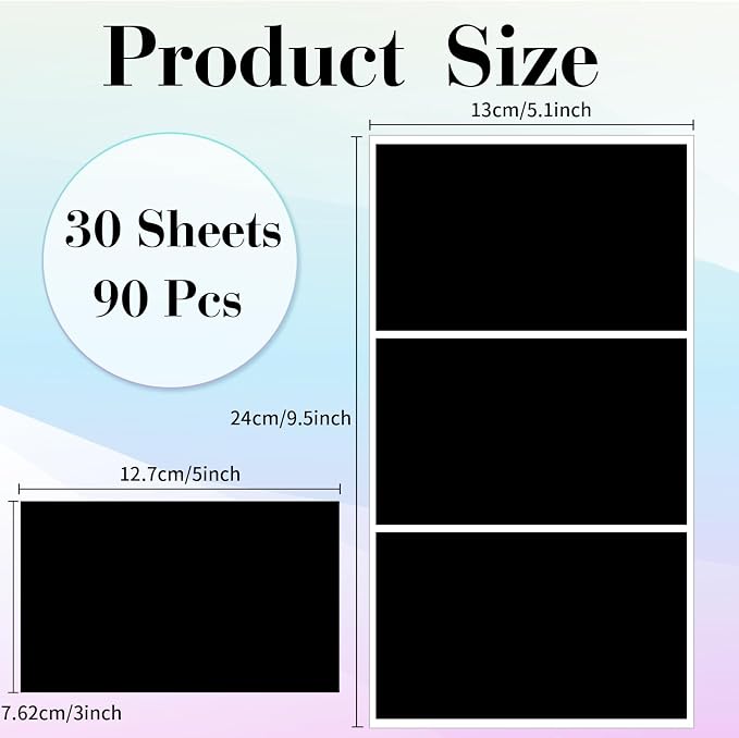 STARLIBOO Removable Colored Labels Stickers, 3X5 Inch Removable Large Label - Image 2