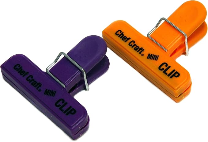Chef Craft Select Plastic Mini Bag Clip, 3 inch Width 2 Piece Set by ChefCraft