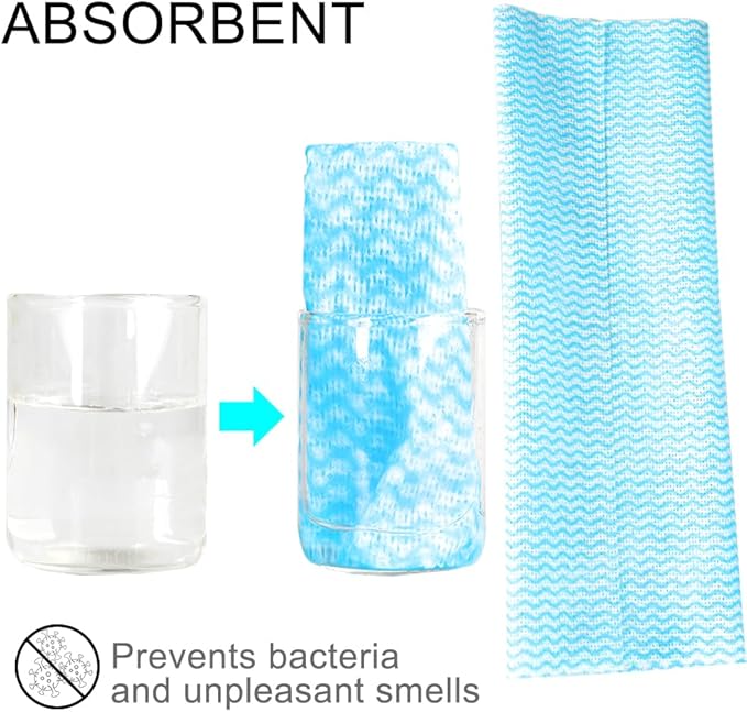 100 Count Disposable Cleaning Towels and Dish Cloths, Super Absorbent Dishcloths - Image 3