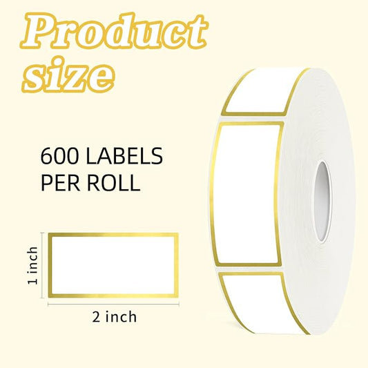 600 Golden Border Removable Freezer Labels Water Oil Resistant - Image 2