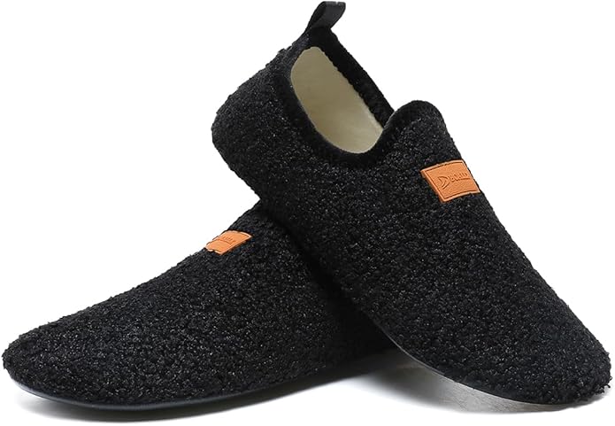 QZKDM Lightweight Slip on Grip Indoor House Slippers Barefoot Non Slip Home by QZKDM
