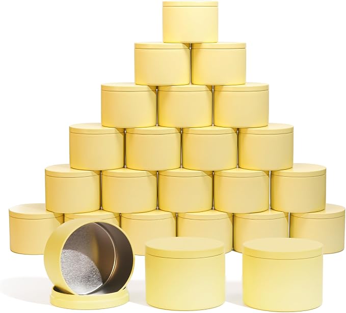 Aroparc Candle Tins 8oz with Lids, 24 Pack Seamless Candle Containers by Tobeno1candlemakingsupplier