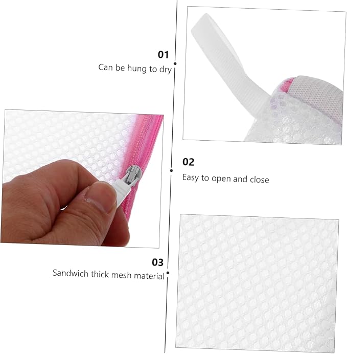 6pcs Laundry Bag Mesh Wash Bag Mini Washing Machine Underwear Washing Bag Wash - Image 5