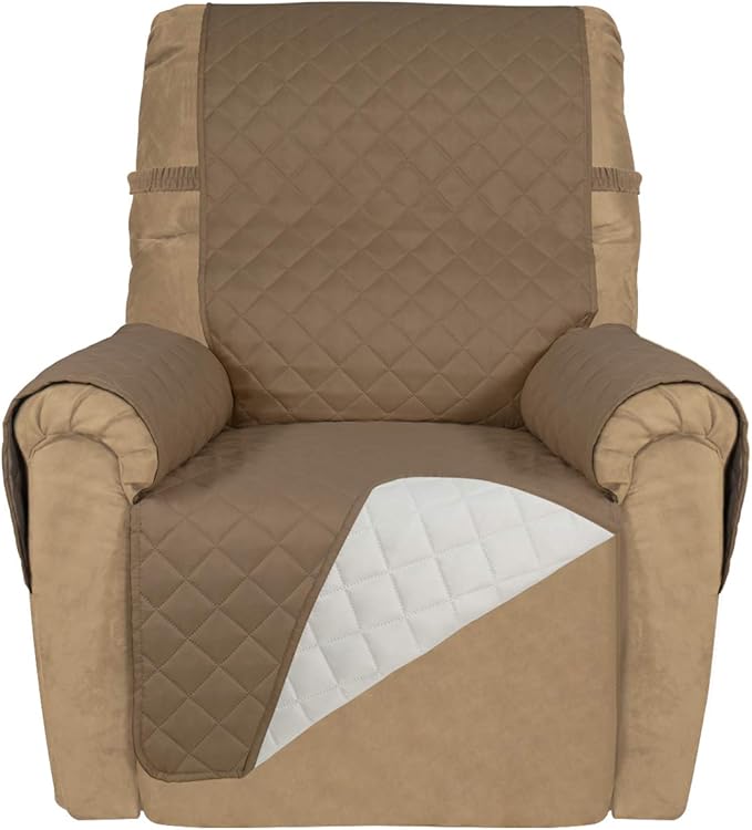 PureFit Reversible Quilted Sofa Cover, Water Resistant Slipcover Furniture by PureFit