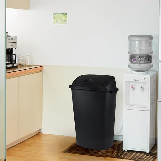 13 Gallon / 50 L Swing Lid Tall Kitchen Trash Can, Restaurants, Office Garbage - Image 6