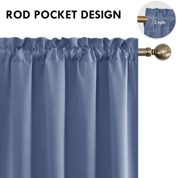 DWCN Blackout Curtains – Thermal Insulated, Energy Saving & Noise Reducing - Image 4