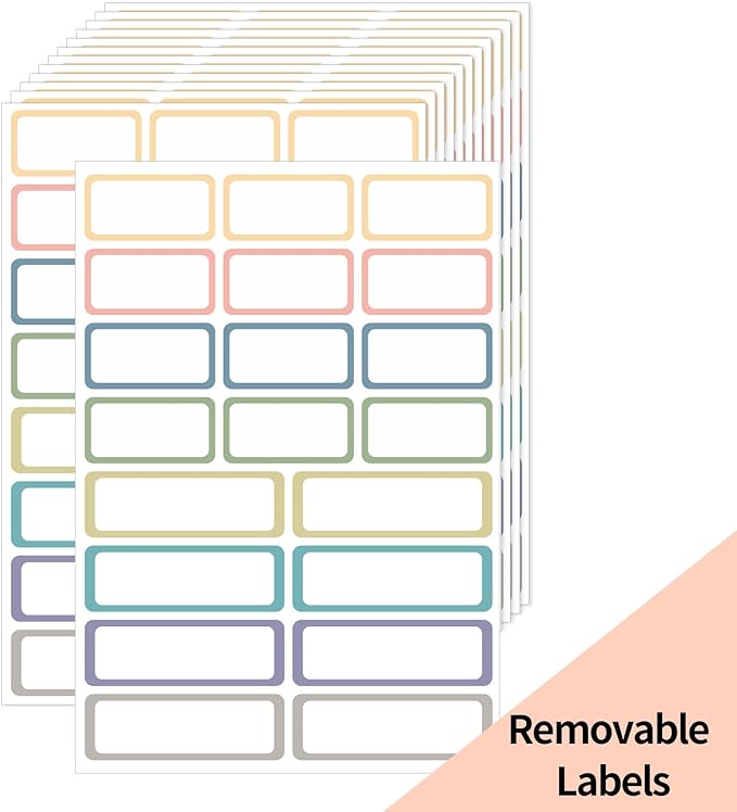STARLIBOO Removable Labels, Removable Colored Labels Stickers, Self-Adhesive by STARLIBOO