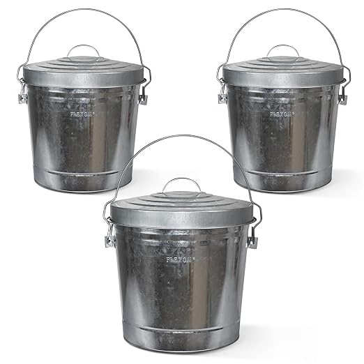 Plexon 6 Gallon Small Metal Trash Can by Plexon