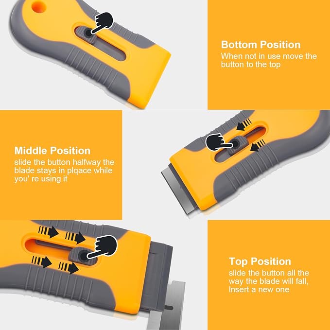 Razor Blade Scraper Tool with 15pcs Extra Blades, Old Label, Decal Sticker - Image 4