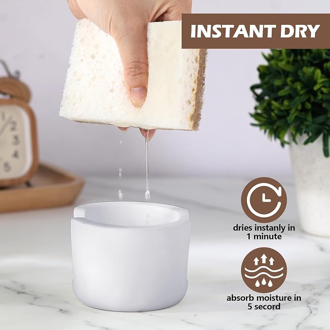 Geelin 2 Pack Diatomite Stone Sponge Holder - Image 5