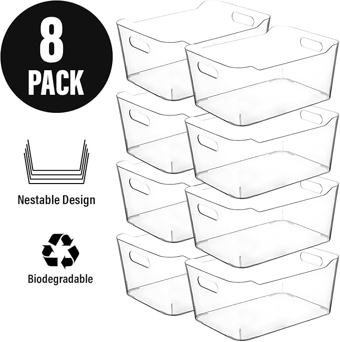 Clear storage organizer bins, Medium Kitchen Cabinet Organizers and Storage - Image 5