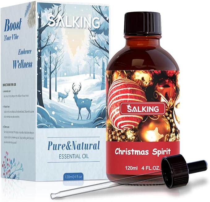 SALKING Christmas Spirit Fragrance Oil, 120ml Premium Essential Oils by SALKING