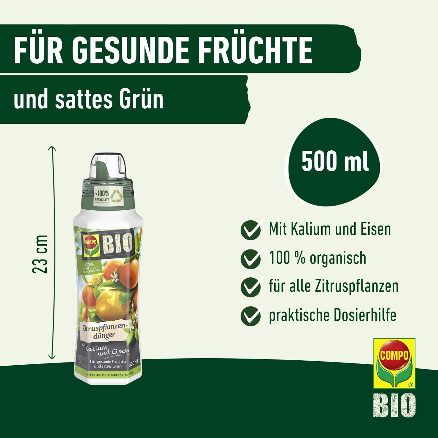 GRILLMER Compo 22245 - Concime Biologico per Piante di agrumi, 500 ml