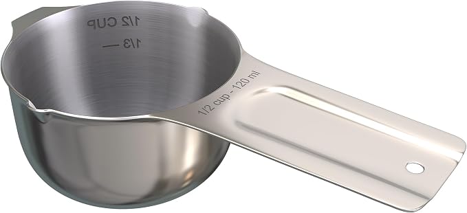 Color Up ½ Cup Measuring Cup – Premium Chrome Stainless Steel, Accurate - Image 6