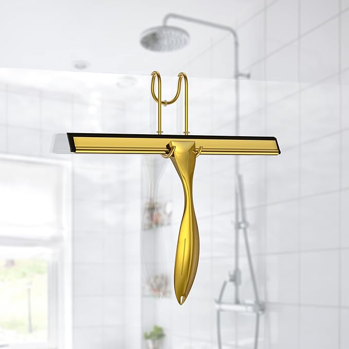 Shower Squeegee Set, 10-Inch Stainless Steel Squeegee - Image 3