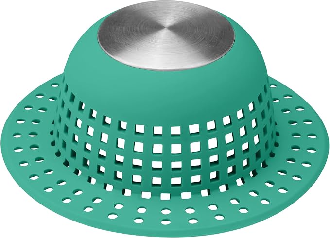 Shower Drain Hair Catcher, Bathtub Drain Cover Foldable Silicone Shower & Tub by SayGoodbyetoHairClogging