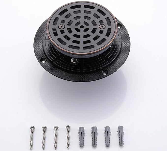 RANDOM Round Shower Drain SUS304 Stainless Steel Oil Rubbed Bronze Shower Drain - Image 8