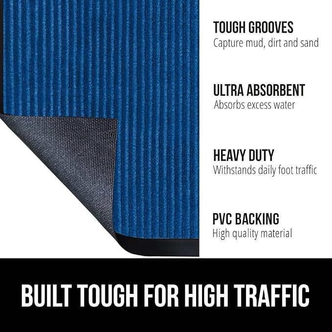 GORILLA GRIP Traffic Guard Door Mat, Heavy Duty Welcome Mats, Commercial Office - Image 2