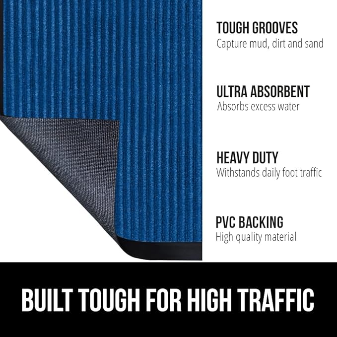 GORILLA GRIP Traffic Guard Door Mat, Heavy Duty Welcome Mats, Commercial Office - Image 2