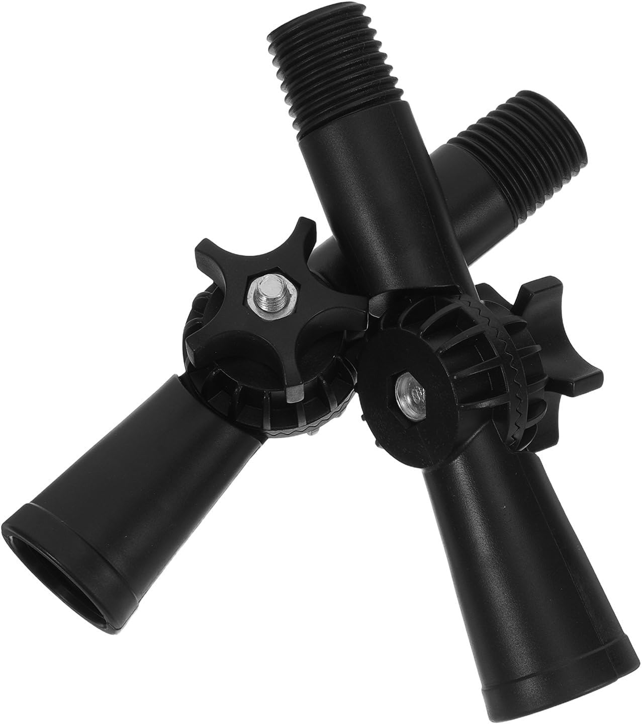BESTYASH 2pcs Adjustable Angle Adapter for Extension Pole, Threaded Mop Pole Connector, Rotatable Swivel Joint for Duster Attachments, Paint Roller Rod, Window Cleaning Tools, 0. 71 Inch Diameter