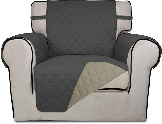PureFit Reversible Quilted Sofa Cover, Water Resistant Slipcover Furniture by PureFit