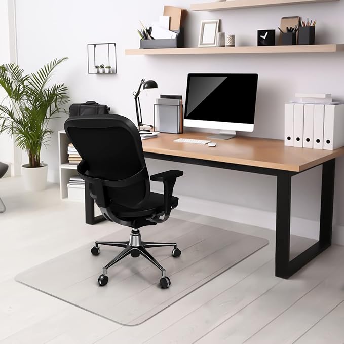 Kuyal Clear Chair mat for Hardwood Floor 44 x 58 inches Transparent Floor Mats - Image 6