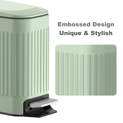 TrashAid Slim Bathroom Trash Can - Image 3