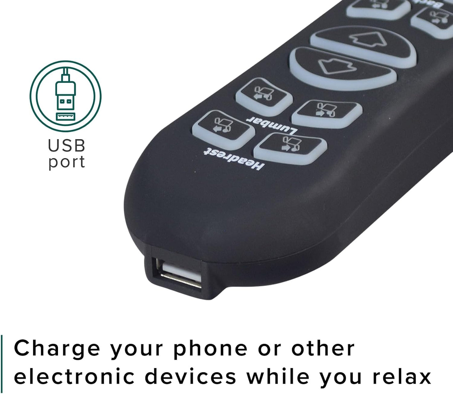 AlveyTech 10-Button 5-Pin Replacement Remote Hand Control for Pride VivaLift Lift Chair (Standard & Early Version Viva Lift 2) - (CTL1707190) for Standard & Early Version VivaLift 2 Models