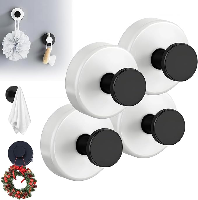 Suction Cup Hooks for Wreaths, 2025 New No Drill Suction Cup Hooks on Glass by ANYSENTHome