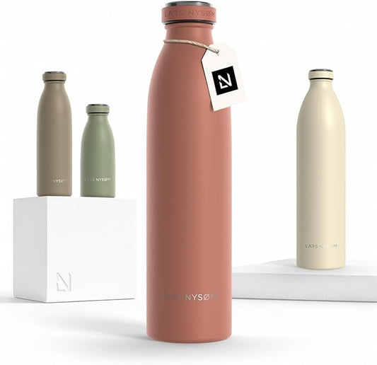 LARS NYSØM Stainless Steel Insulated Water Bottle 12oz 17oz 25oz 34oz 51oz | by LN