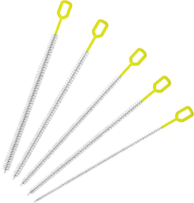 Straw Cleaner Brush Set – 10 Inch, 5 Sizes Nylon Bristles – Heavy-Duty by BRUSHFAMILY