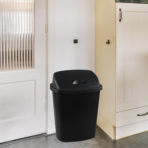 25 Liter Plastic Swing-Top Trash Can - Image 5