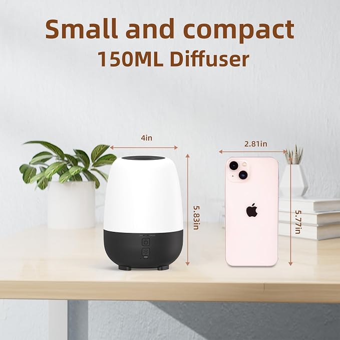 150ML Cordless Essential Oil Diffuser, Built-in 6000mAH Rechargeable Battery - Image 2