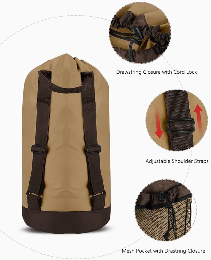 Dalykate Backpack Laundry Bag, Laundry Backpack - Image 3