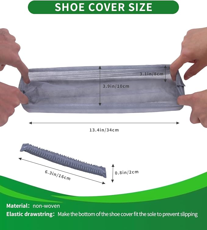 200Pcs Non-Woven Shoe Covers Disposable Non Slip - Image 6