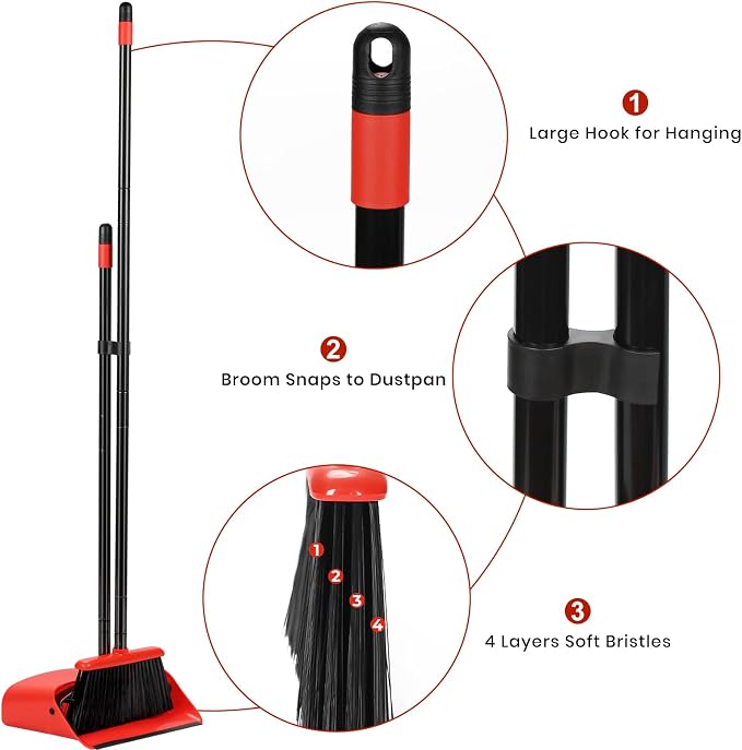 TreeLen Broom and Dustpan Set, 52 inch Broom and Dust Pan Combo - Image 7
