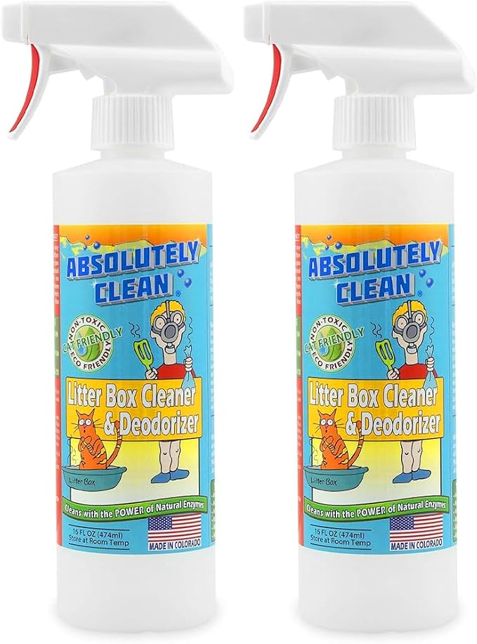 Absolutely Clean Litter Box Cleaner and Deodorizer, Eliminate Odors Quickly by AbsolutelyClean