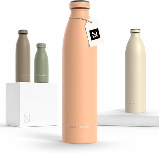 LARS NYSØM Stainless Steel Insulated Water Bottle 12oz 17oz 25oz 34oz 51oz | by LN