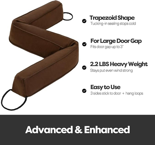 Weighted Door Draft Stopper for Front Door, for Exterior, Back Door, Fits Door - Image 2