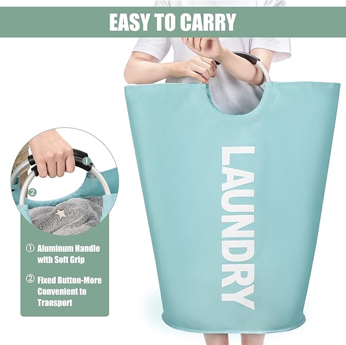 DOKEHOM 125L X-Large Collapsible Washing Laundry Basket Bag - Image 5