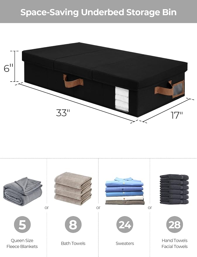 StorageWorks 2-Pack Large Under Bed Storage Bins - Image 2