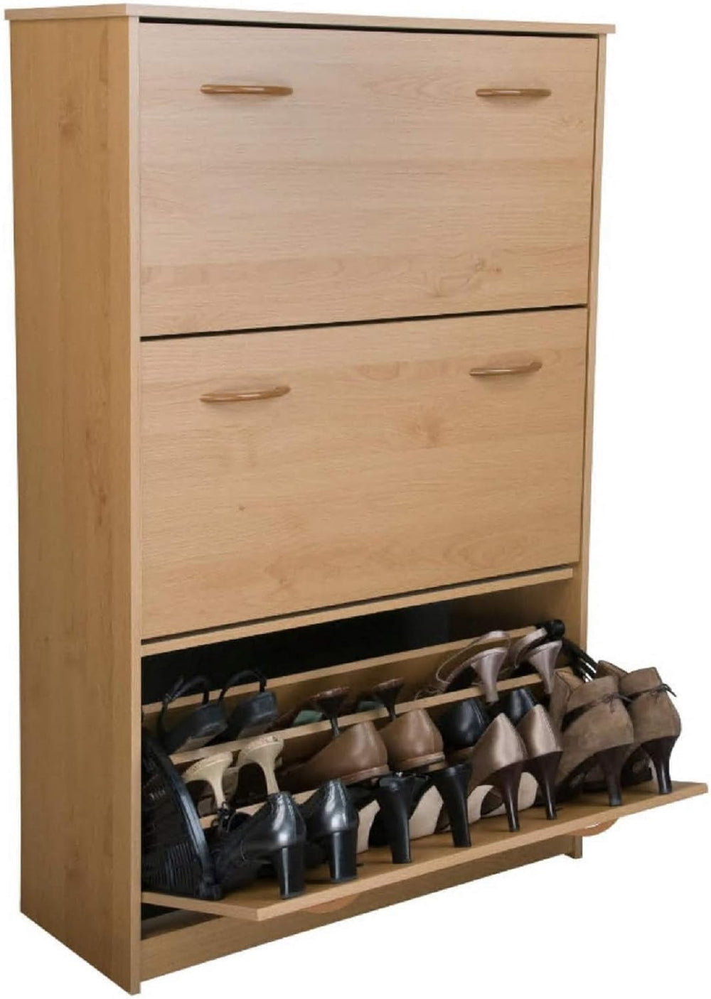 Venture Horizon Stackable Triple Shoe Cabinet (Oak)