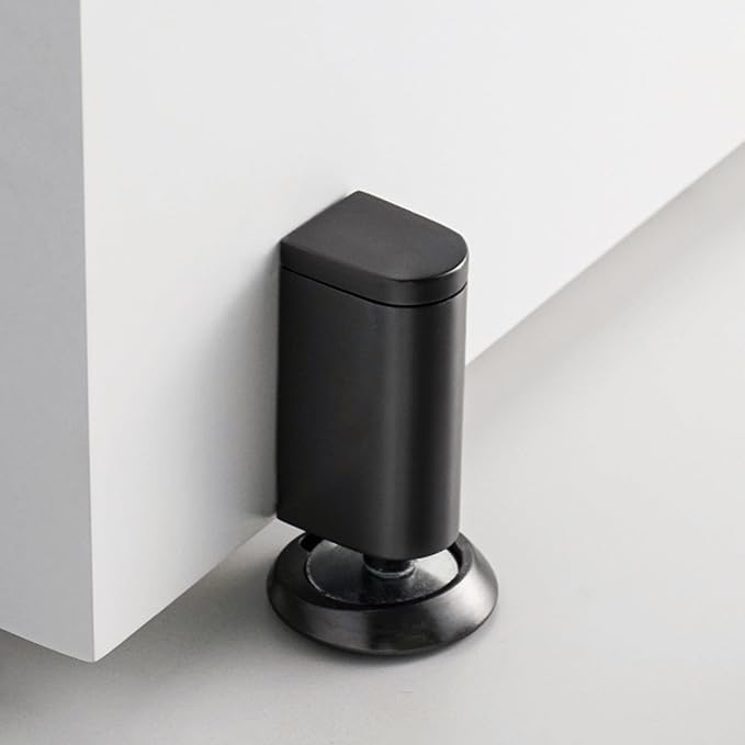 Windproof Magnetic Door Stoppers, 0-0.78" Stroke Mechanical Doorstop, No-Hole by DOOROOM