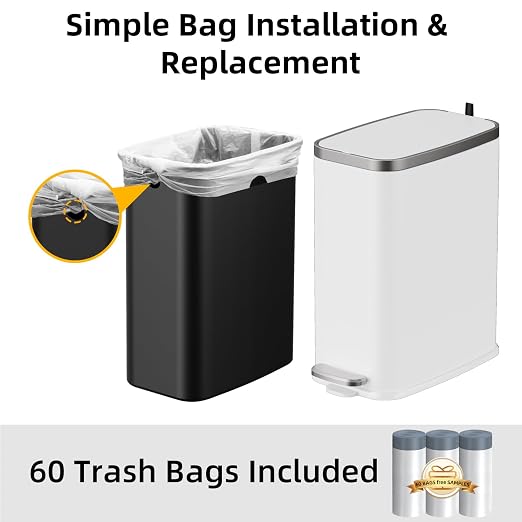 Stainless Steel Bathroom Trash Can - Image 6