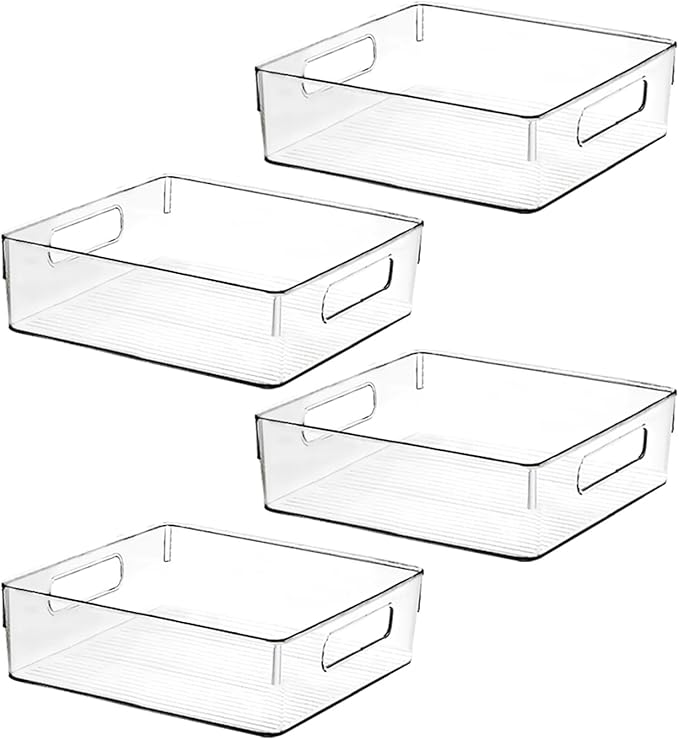 Clear Plastic Storage Bins, Pantry Organizers and Storage, Kitchen Organization by ShelfShaper