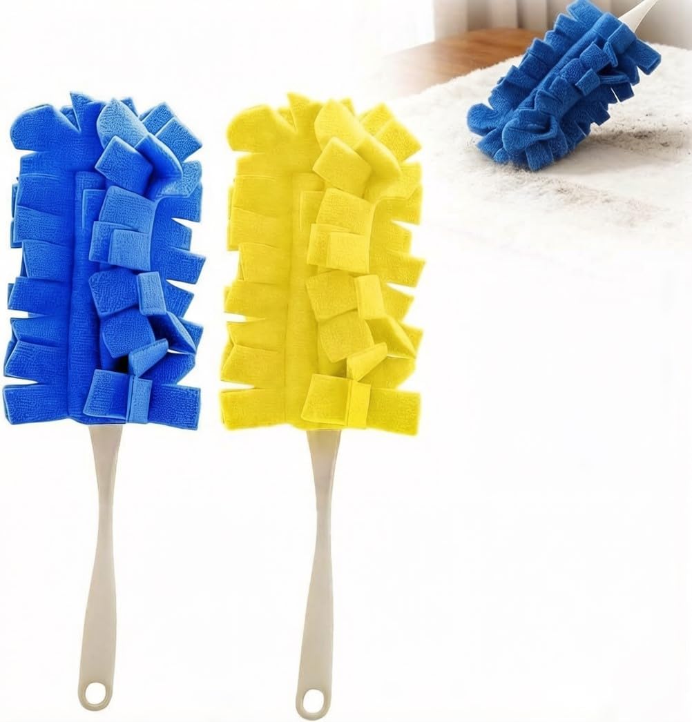 2pcs Reusable Cleaning Cloth, 2026 new 360° Strong Wool Cleaning Cloths, Capable of Being Washed Multiple Times, Multi-Purpose (Color: Blue + Yellow)