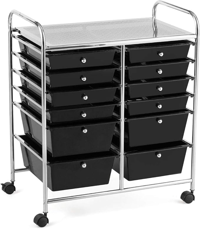 GOFLAME 12-Drawer Rolling Storage Cart, Mobile Utility Cart by GOFLAME