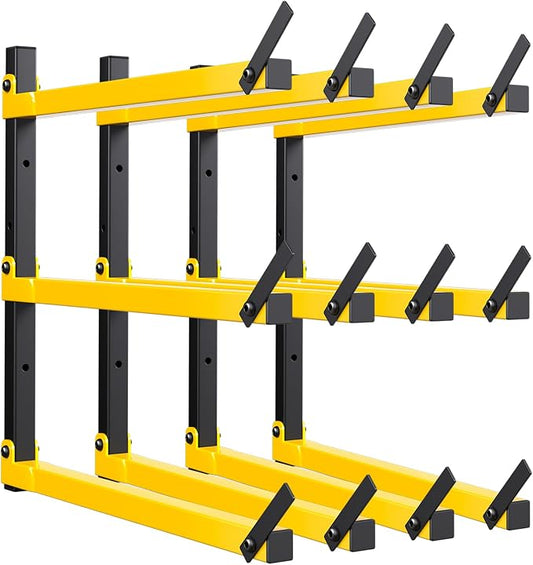 GREENER Lumber Storage Rack Folding Wood Storage Racks Wall-Mounted Metal Racks by GREENER