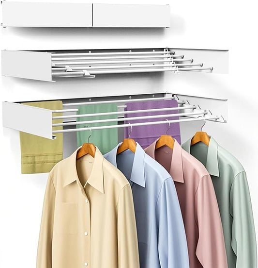 Laundry Drying Rack, Collapsible Wall Mounted Clothes Drying Rack by Unknown