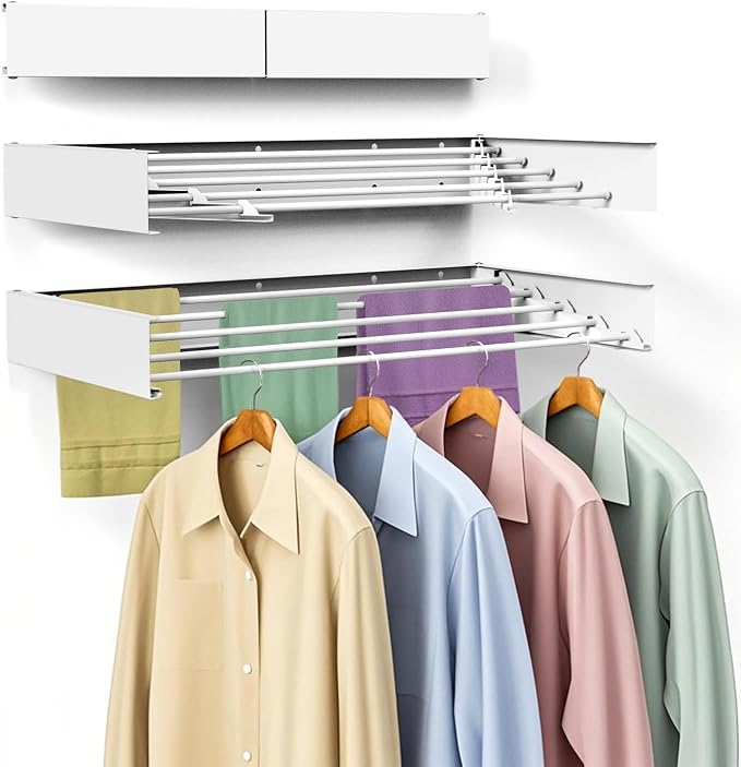 Laundry Drying Rack, Collapsible Wall Mounted Clothes Drying Rack by Unknown